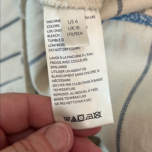 Anthropologie Navy and Cream Striped Jumpsuit - Picture 14 of 15